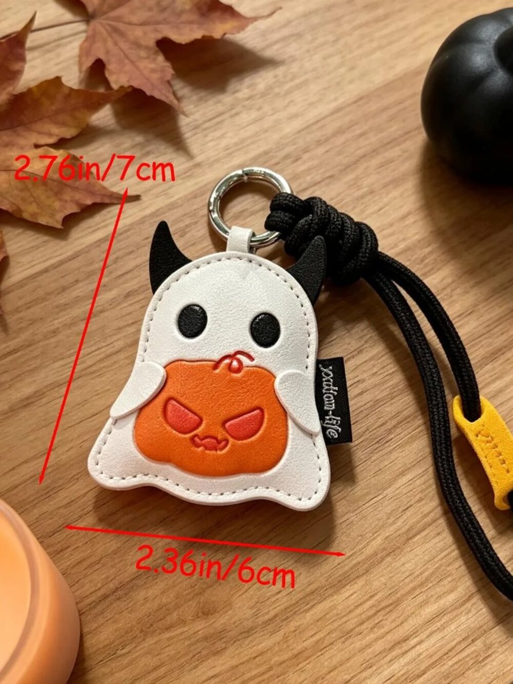 Devil Ghost Bag Charm Faux Leather